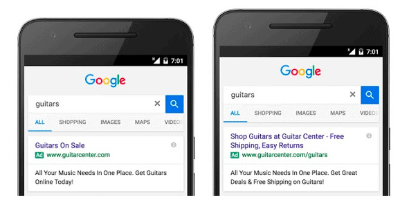 Google Mobile Text Ad Changes